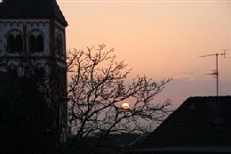 Sonnenuntergang in Siegburg