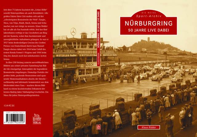 Cover zum neuen Buch  Nürburgring 50 Jahre live dabei